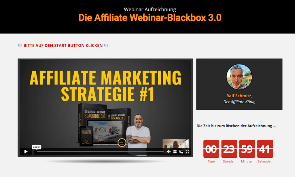 Affiliate Webinar Blackbox 3.0 Erfahrungen