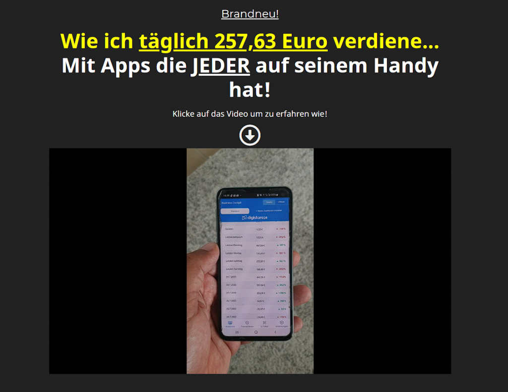 App Cash System von Cyril Obeng Erfahrungen