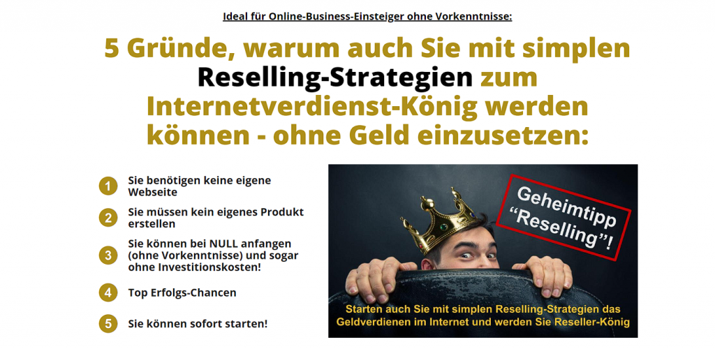 Der Reseller König Plus Erfahrungen
