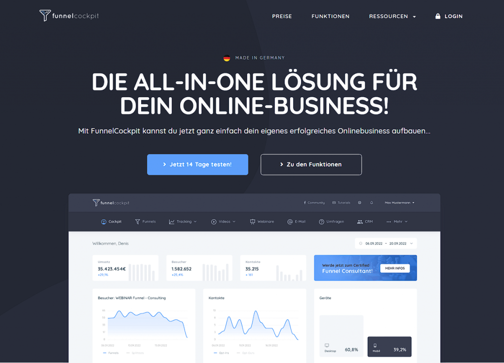 FunnelCockpit Erfahrungen
