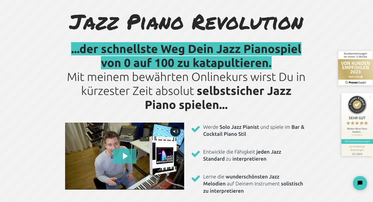 Jazz Piano Online Kurs Erfahrungen