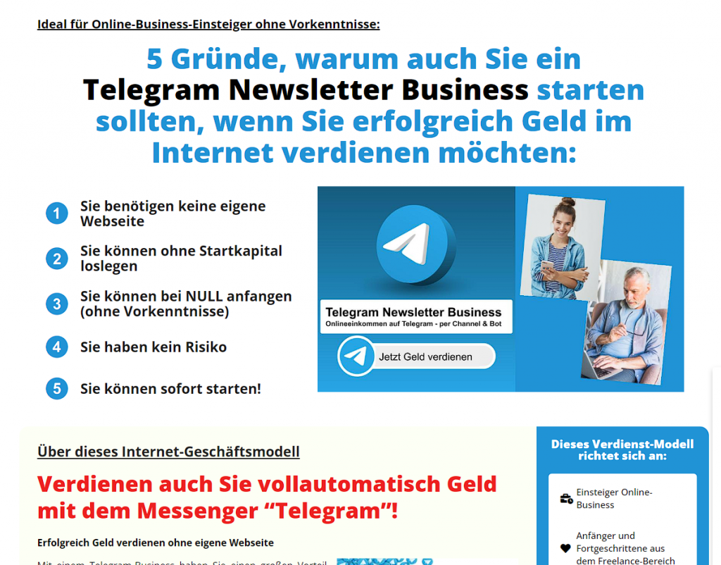 Telegram Newsletter Business Plus Erfahrungen