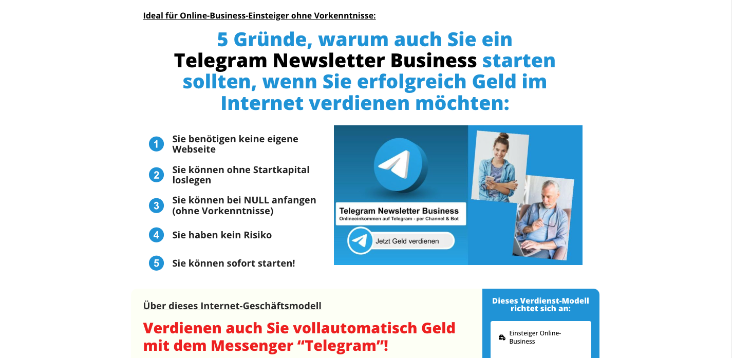 Telegram Newsletter Business Plus Erfahrungen