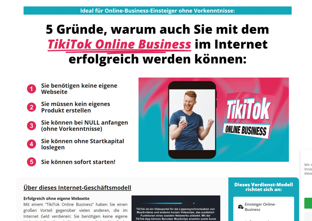 TikiTok Online Business Plus Erfahrungen