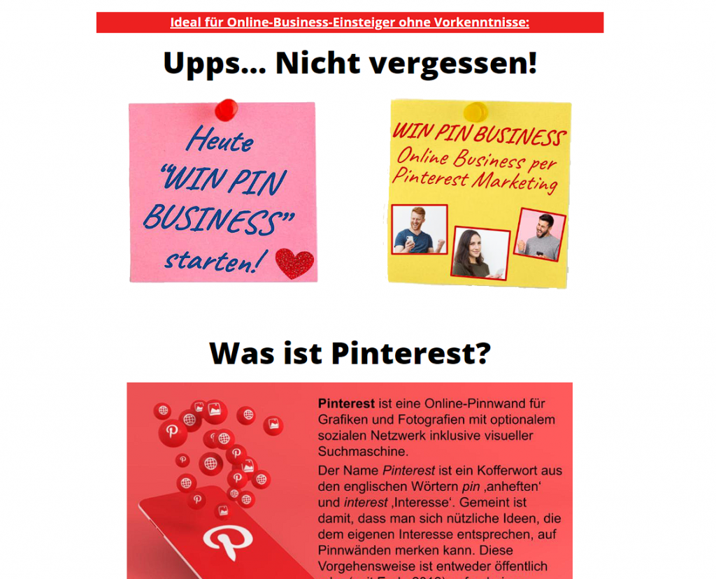 Win Pin Business Erfahrungen