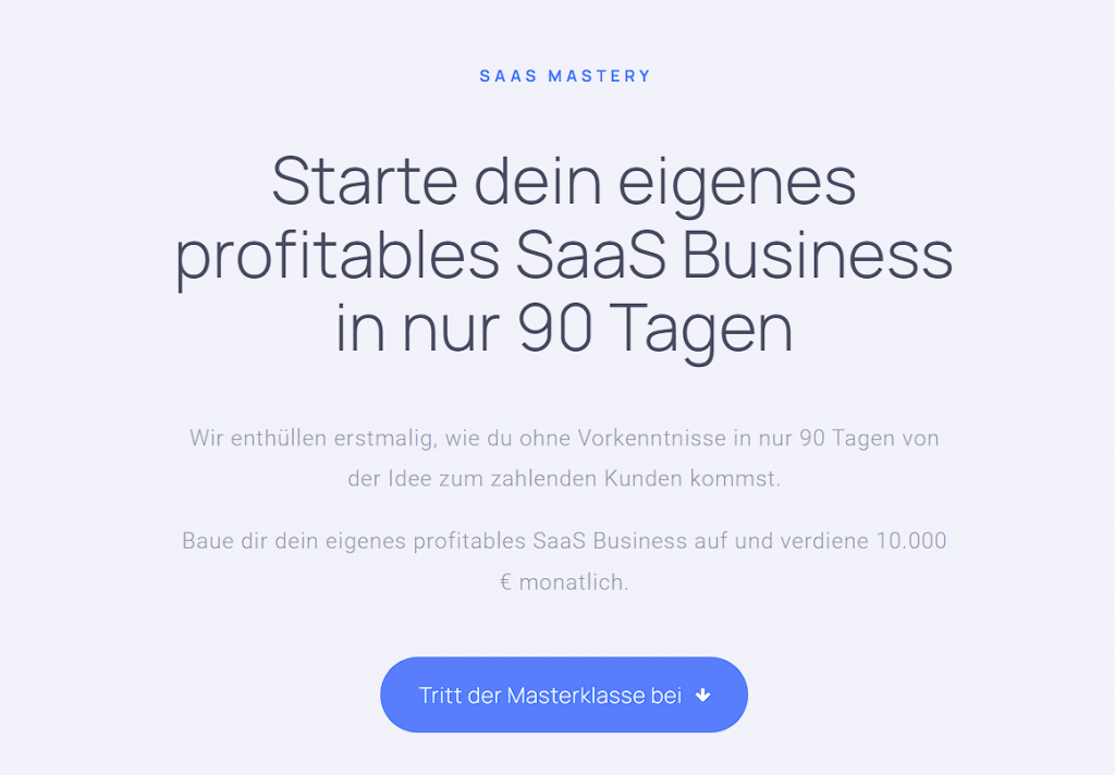 SaaS Mastery Erfahrungen