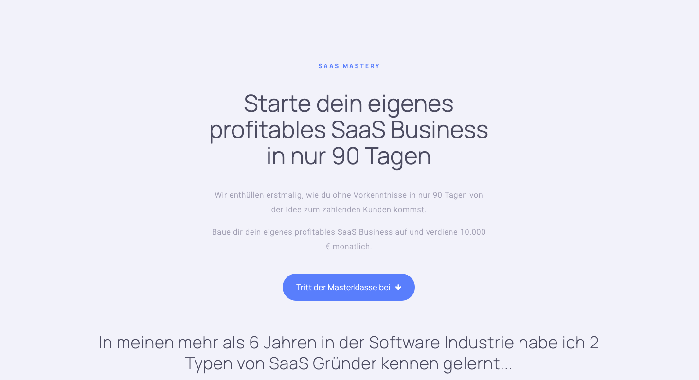 SaaS Mastery Erfahrungen