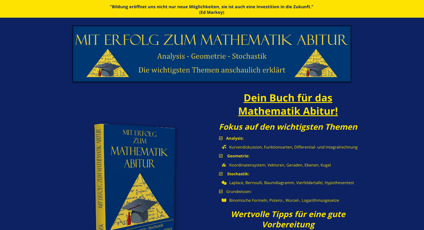 Mit Erfolg zum Mathematik Abitur Erfahrungen