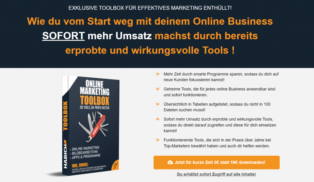 Online Marketing Toolbox Erfahrungen