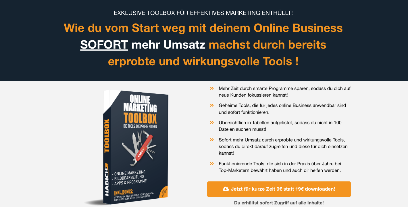 Online Marketing Toolbox Erfahrungen