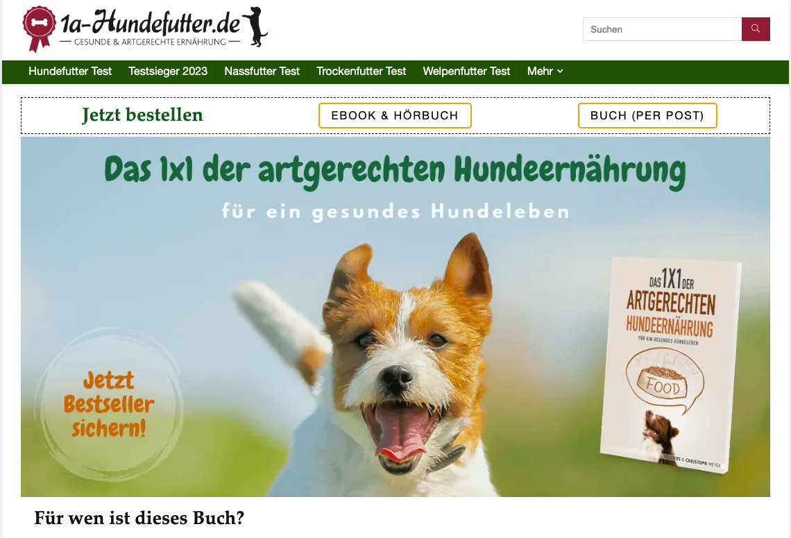 DAS Buch zur gesunden Hundeernährung für alle Hunde Erfahrungen