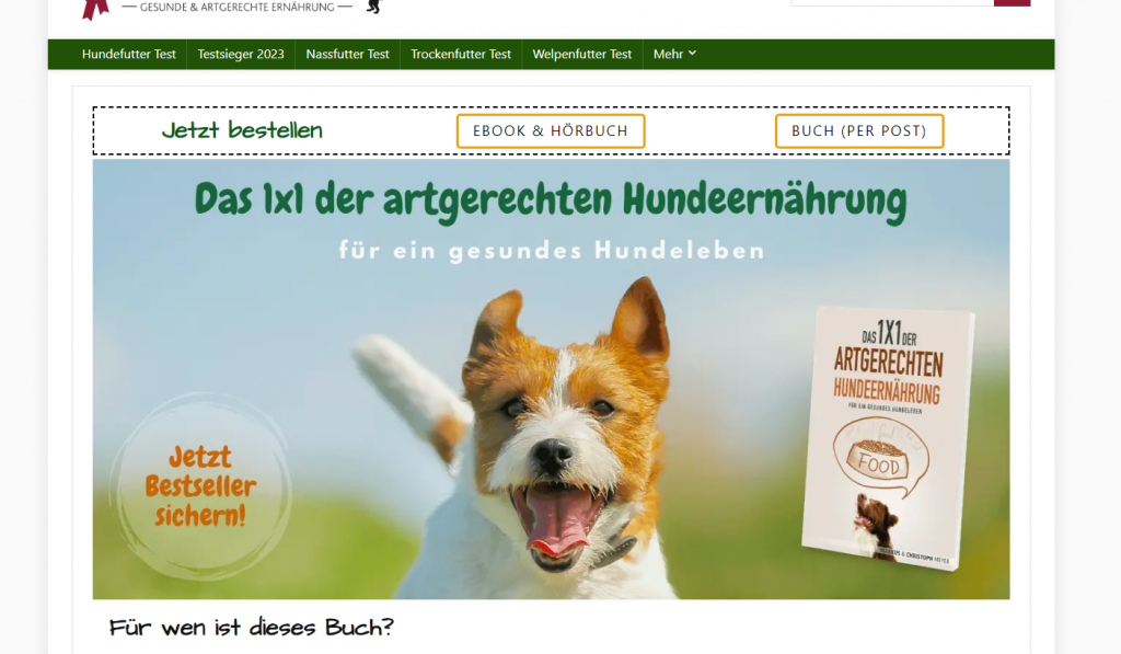 DAS Buch zur gesunden Hundeernährung für alle Hunde Erfahrungen