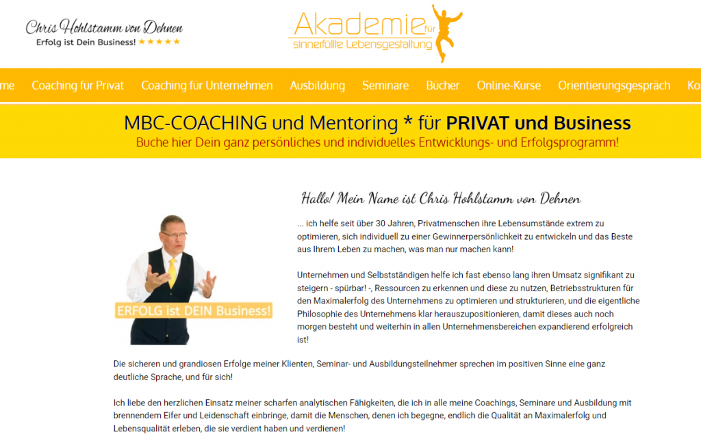 MBC Coaching und Mentoring - Chris Hohlstamm von Dehnen Erfahrungen