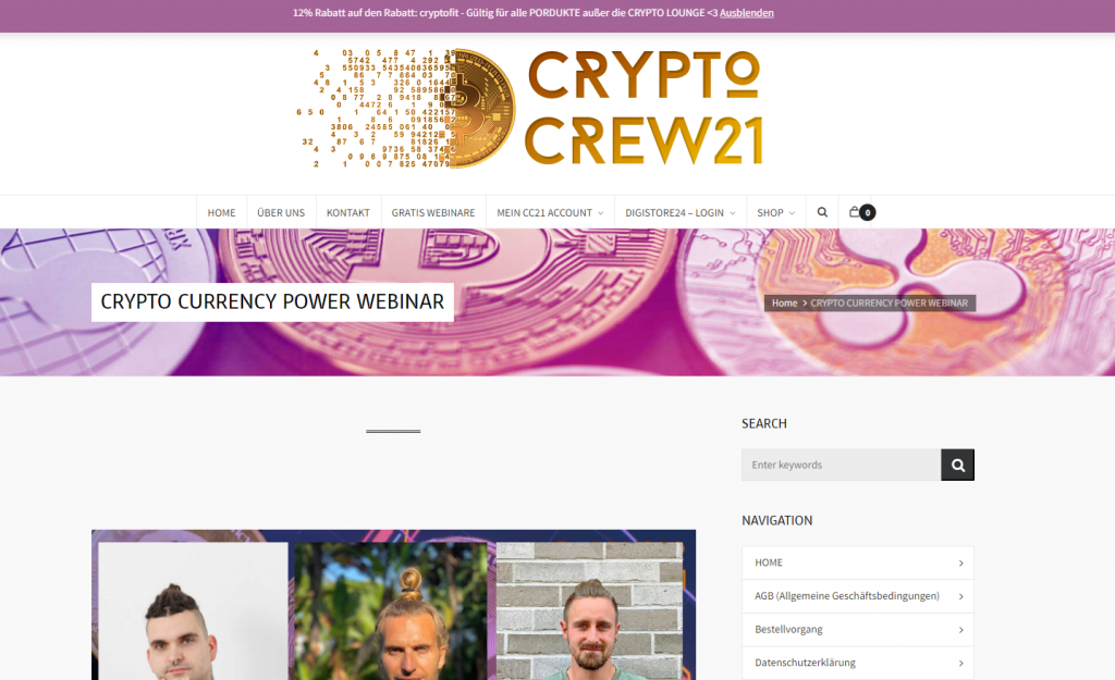 Cryptocrew21 - Crypto Currency Power Webinar Erfahrungen