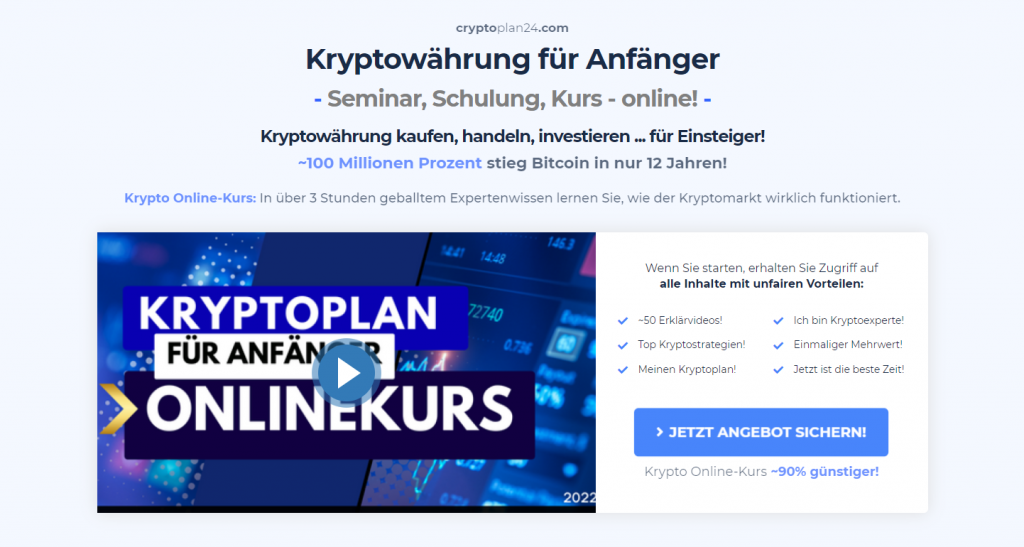 Krypto für Anfänger: Cryptoplan24 Erfahrungen