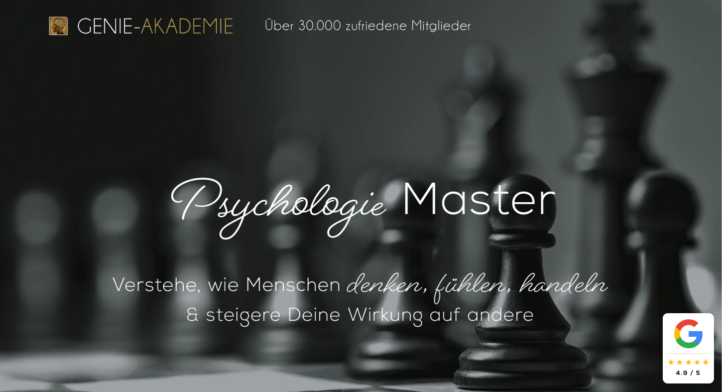 Psychologie Master von Maxim Mankevich Erfahrungen