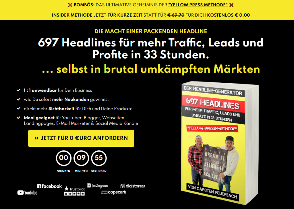 Der Headline Generator (Yellow-Press-Methode) Erfahrungen