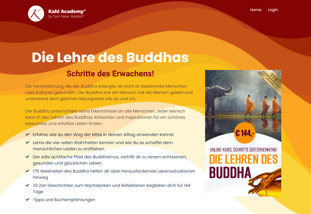 Die Lehren des Buddhas von Kahi Academy Erfahrungen