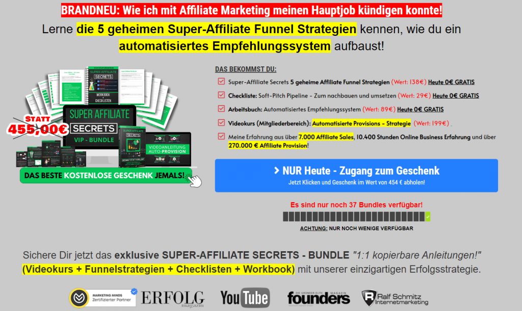 Startuprakete: Super Affiliate Secrets Bundle Erfahrungen