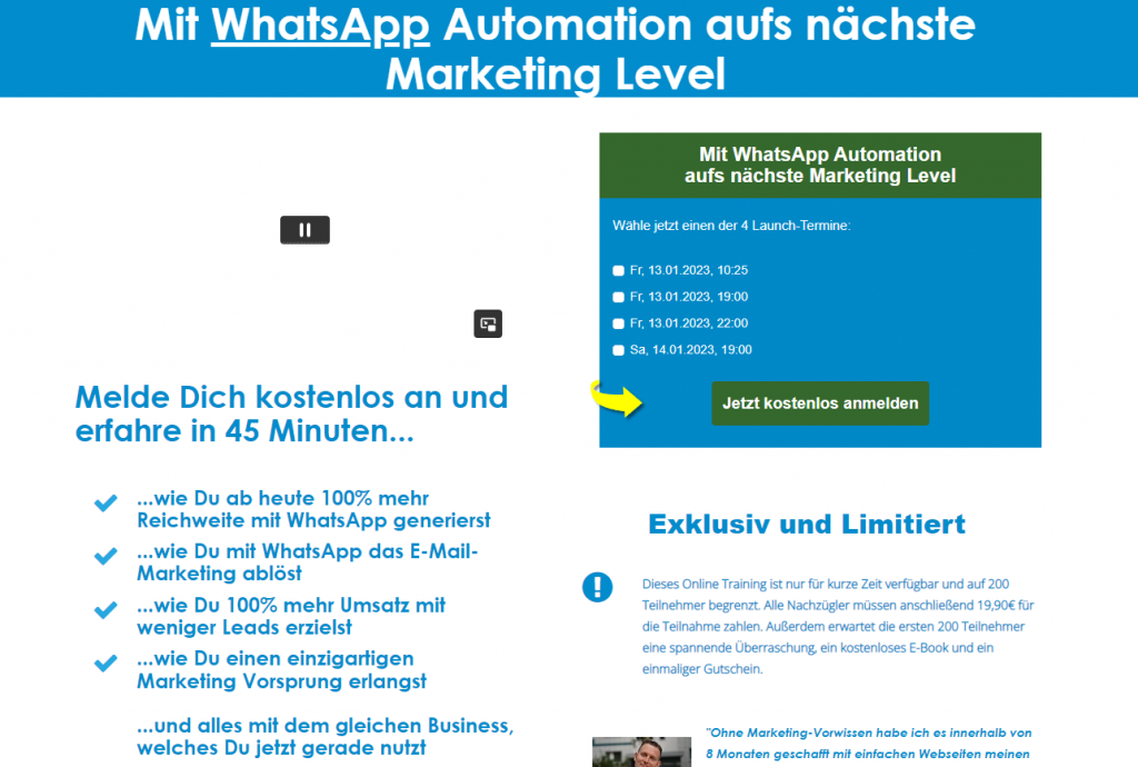WhatsApp Manager von Lars Pilawski Erfahrungen
