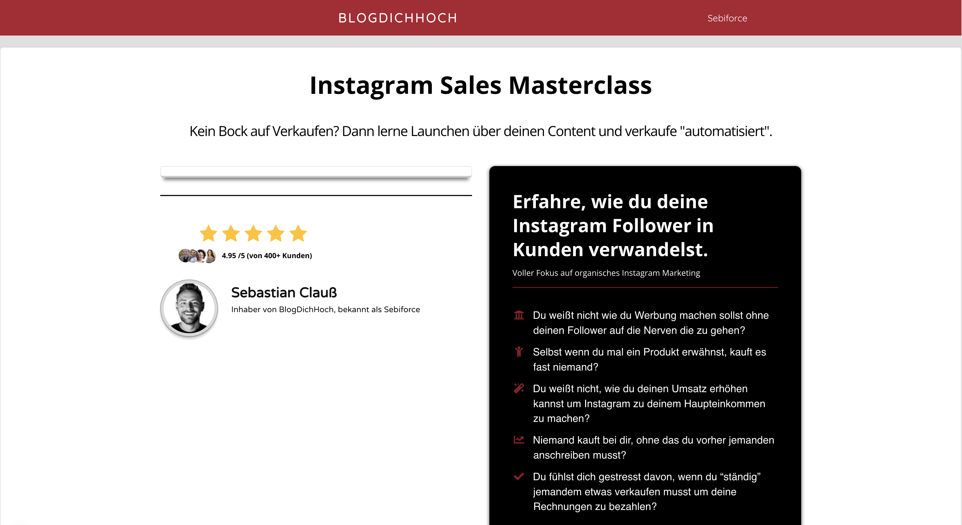  Instagram Sales Masterclass Erfahrugnen Cover Picture