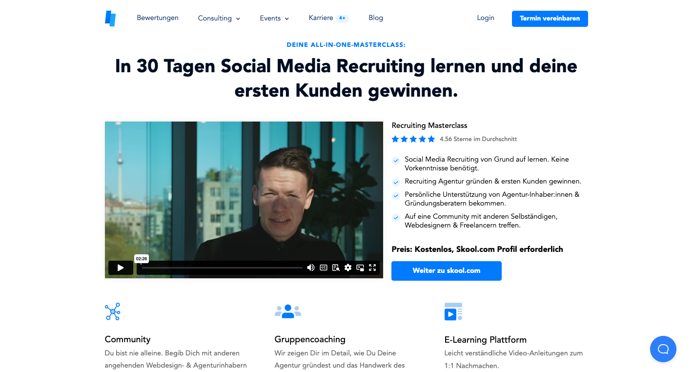 Recruiting Masterclass Erfahrungen