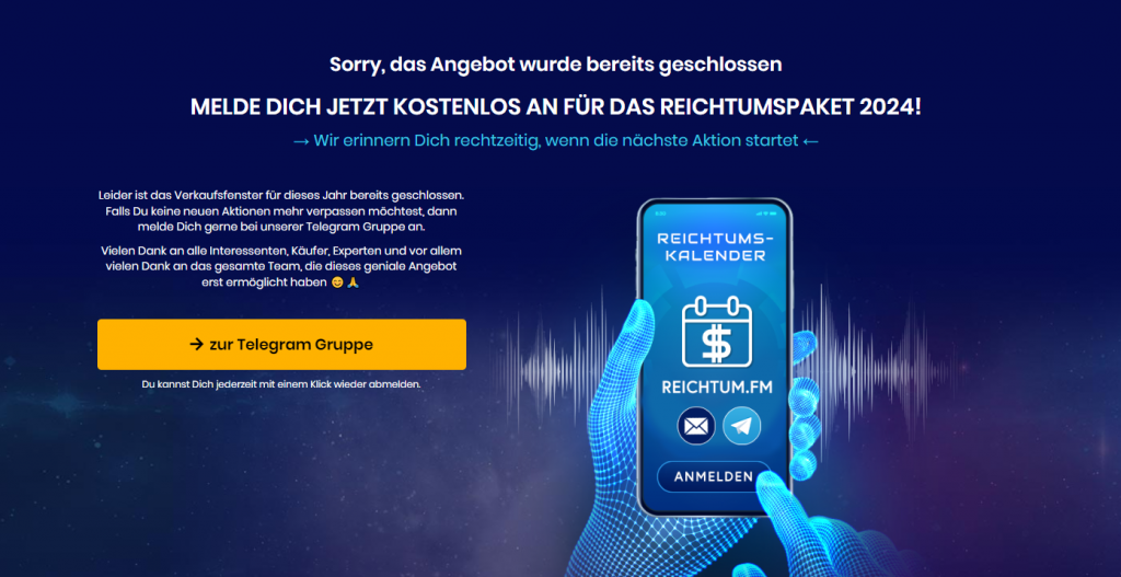 Reichtumspaket 2023 Erfahrungen