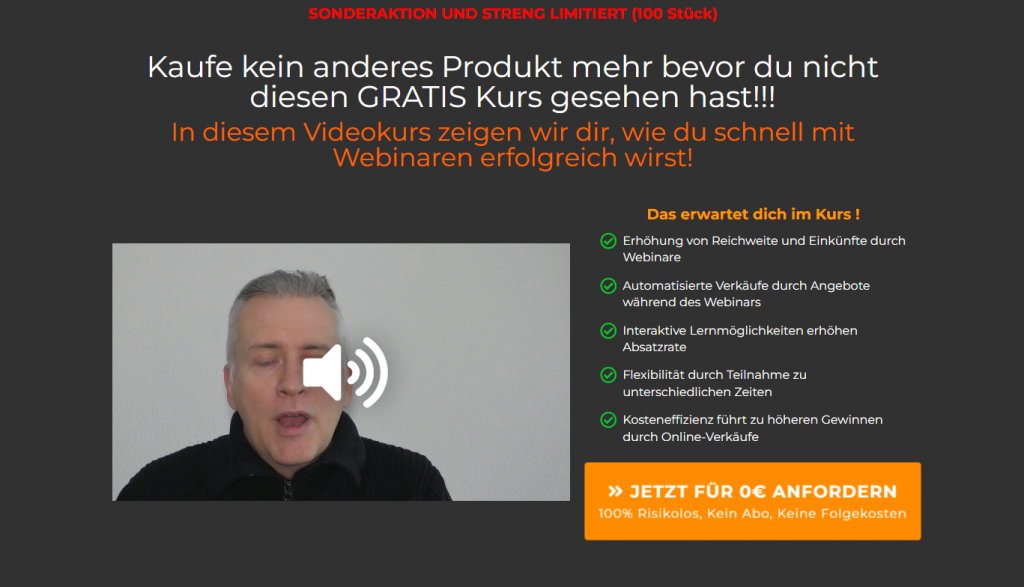 Webinar Affiliate System Erfahrungen