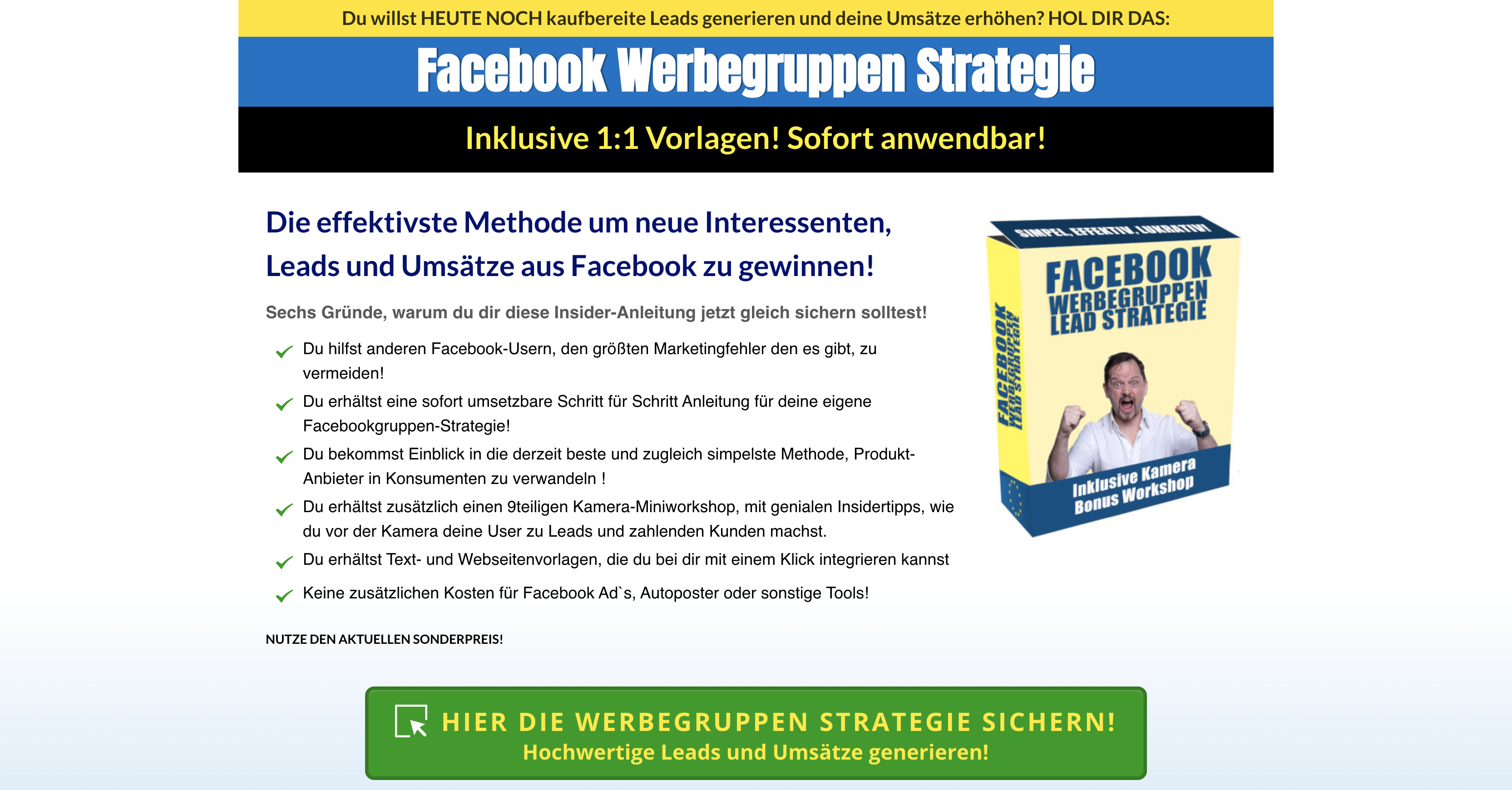 Facebook Werbegruppen Lead Strategie Erfahrugnen