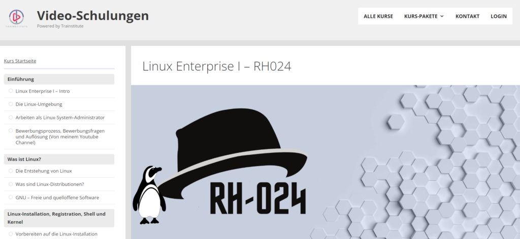 Linux Enterprise I RH024 Videoschulung Erfahrungen