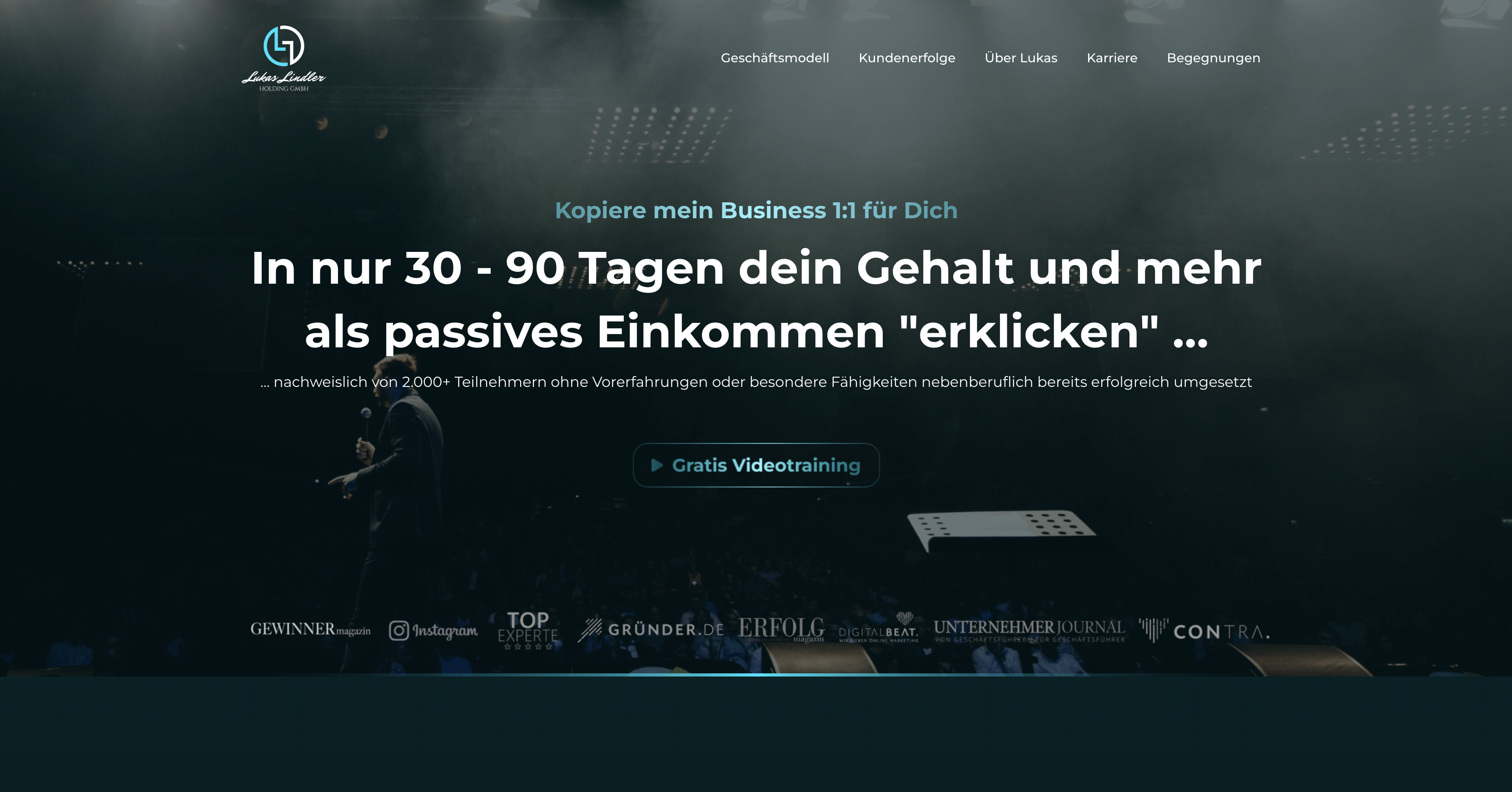 Online Business Accelerator by Lukas Lindler Erfahrugnen Cover Picture