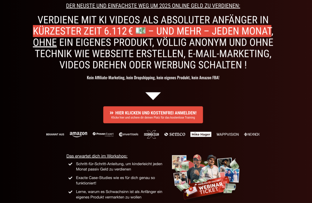 Hier teile ich meine Erfahrungen mit Faceless Youtube Mastery von Tommy Seewald und Mike Hager